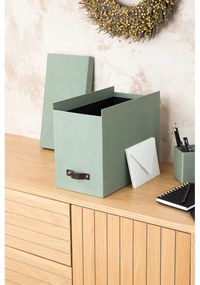 Zielony kartonowy organizer na dokumenty Johan Canvas Paper Laminate – Bigso