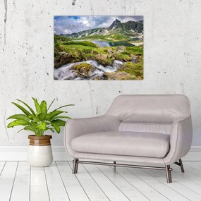 Obraz na szkle - Widok na górę Riła (70x50 cm)
