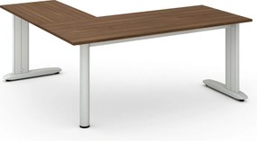 Narożne biurko PRIMO FLEXIBLE, 180x180 cm, orzech
