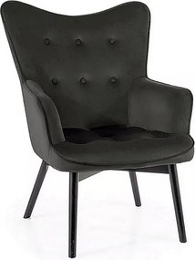Fotel do salonu CARMEN VELVET czarny