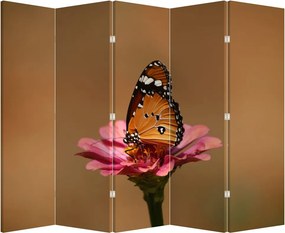 Parawan - Motyl na kwiatku (210x170 cm)