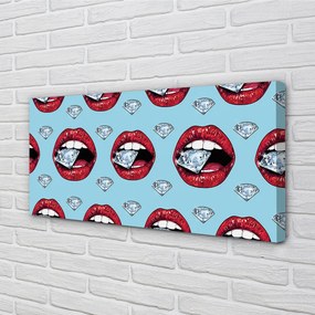 Obraz drukowany na płótnie Diamentowy Blask Ust