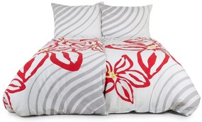 PrzytulneMieszkanie.pl PrzytulneMieszkanie.pl Bawełniana pościel FLOERIC jasnoszara Rozmiar pościeli: 70 x 90 cm | 140 x 200 cm