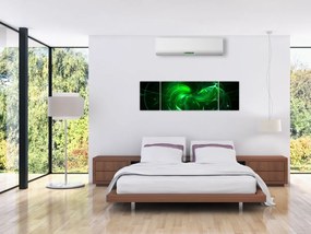 Obraz - zielona abstrakcja (170x50 cm)