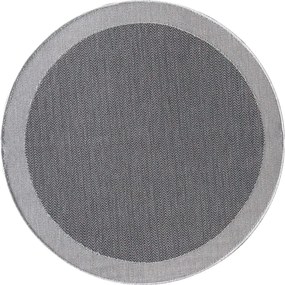 Dywan zewnętrzny Miovani szary 200 cm x 200 cm koło