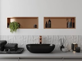 Mexen X-Wall-R półka wnękowa z kołnierzem 60 x 20 cm, miedź szczotkowana - 19C0602010