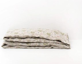 Dziecięca beżowa lniana pościel Linen Tales Botany, 70x100 cm