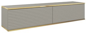 Szafka RTV KARL 3D 135cm wisząca/stojąca szary mat  PIASKI Meble