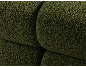 Zielony moduł sofy z materiału bouclé (prawostronny) Bellis – Micadoni Home