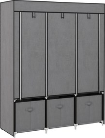 HOMCOM Szafa Składana z Tkaniny Flizelinowej 3 Szuflady Szara 125x43x1625cm | Aosom PL