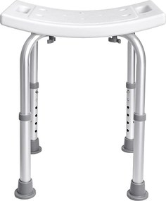 Antypoślizgowy regulowany pod względem wysokości stołek prysznicowy SucceBuy, nośność 159 kg, stop aluminium i PE, komfort i bezpieczeństwo