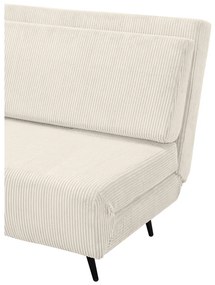 Kremowa sztruksowa rozkładana sofa 140 cm Mallory – Støraa