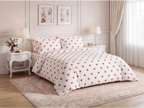 PrzytulneMieszkanie.pl PrzytulneMieszkanie.pl Bawełniana pościel HEART CHARM biała, 100% bawełna Rozmiar pościeli: 70 x 90 cm | 140 x 200 cm