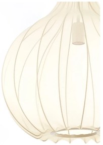 Beżowa lampa wisząca z tekstylnym kloszem ø 50 cm Elati – Light &amp; Living