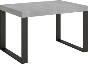 Stół rozkładany 130/234x90 cm Tecno cementu nogi antracytowe
