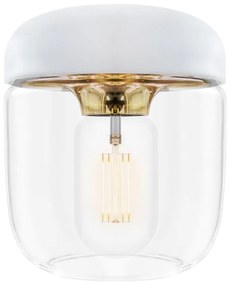 Biały klosz z oprawką w kolorze złota UMAGE Acorn, ⌀ 14 cm