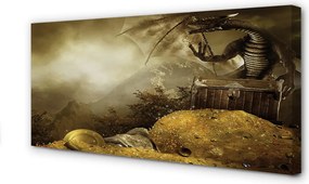 Zdjęcie na płótnie Smok nad Górami w Złocie