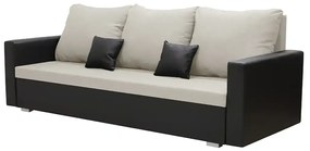 Kanapa sofa 3 os z funkcją spania EKO Jasny beżowy/Czarny