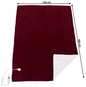 Elektryczna kołdra grzewcza MEDISA, bordowa