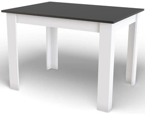 Prostokątny stół kuchenny 120x 80 cm czarny + biały - Silio 4X