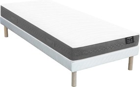 Zestaw 90 x 190 cm stelaż tapicerowany + materac sprężynowy kieszeniowy gr. 20 cm - ENOROS marki YSMÉE