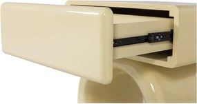 Jasnożółta szafka nocna z połyskiem Zorel – WOOOD