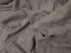 PrzytulneMieszkanie.pl Prześcieradło frotte MOLTON ciemnoszare 180 x 200 cm
