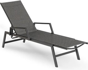 Leżak Ogrodowy ROULE Technorattan Czarny