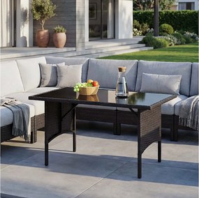 Stół do jadalni z polirattanowym blatem MCW-G16,  czarny