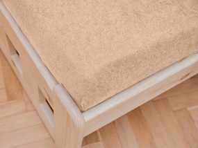 PrzytulneMieszkanie.pl Prześcieradło frotte do łóżeczka morelowe 70x140 cm