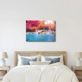 Obraz turkusowej laguny, Laos, Tat Kuang Si (70x50 cm)