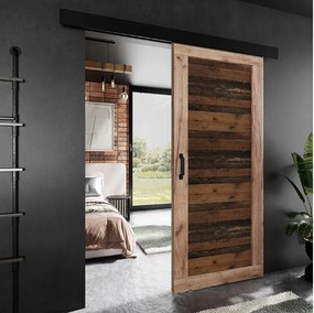 Drzwi przesuwne PALADIO 1 z maskownicą dąb craft złoty i Old Style 106 cm