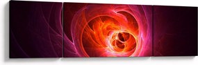 Nowoczesny obraz różowej abstrakcji (170x50 cm)