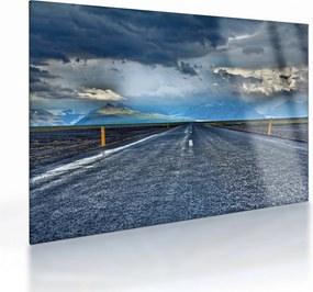 Obraz na szkle - drogiapodczas burzy (70x50 cm)