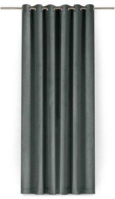 Ciemnoszara aksamitna zasłona częściowo zaciemniająca (dimout) 530x175 cm Velto – Filumi