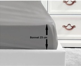 Poszewka na Materac 100% Bawełna 180x200x25 cm Jasnoszary OEKO-TEX