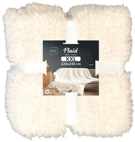 Kremowy koc ze sztucznego futra 220x240 cm Mouton – douceur d'intérieur