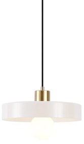 Retro Lampa Wisząca Złota z Beżowym Szkłem - Jina Retro Oswietlenie wewnetrzne
