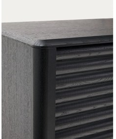 Czarna szafka w dekorze dębu 104,5x144x40 cm Lenon – Kave Home