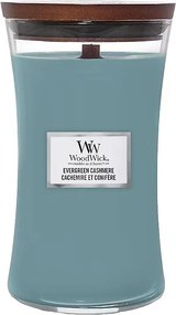 Świeca zapachowa klepsydra, Evergreen Cashmere, lazurowy 609 gr