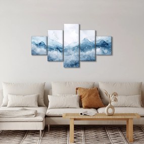 Obraz - Chmury i fale, akwarela (125x70 cm)