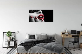 Obraz canvas na ścianę Usta i Paznokcie Kobiety