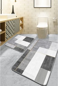 Szare dywaniki łazienkowe zestaw 2 szt. 60x100 cm Pendor – Foutastic