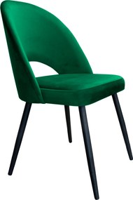 Krzesło Polo tkanina Welur noga metalowa : Kolor nogi - Czarna stożek, Kolor tkaniny - VELVET - MG25, Typ siedziska - Siedzisko stałe