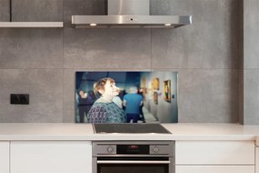 Szklany Panel Grupa Ludzi