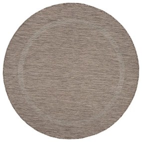 Dywan zewnętrzny Relax ramka brązowy 200 cm x 200 cm  koło