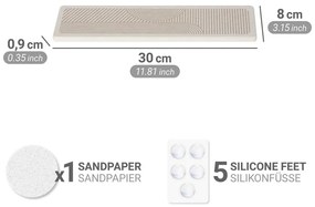 Beżowa podkładka do naczyń okrzemkowa (z diatomitu) 30x8 cm Damon – Wenko