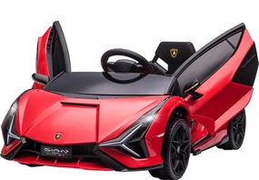 HOMCOM Samochód dziecięcy Lamborghini auto do zabawy SUV z pilotem muzyką kolor czerwony