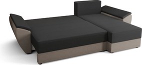 PROMOCJA Rozkładana dwustronna sofa narożna do L TAVERO 251x140 cm, musztardowa II jakość