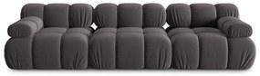 Ciemnoszara aksamitna sofa 282 cm Bellis – Micadoni Home